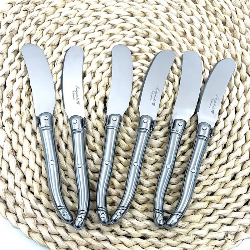 Laguiole Butter Spreaders Cheese Knives Stainless Steel Butter Knife Kitchen Silverware Restaurant Bar Cheese Tools Kid 4-10pcs