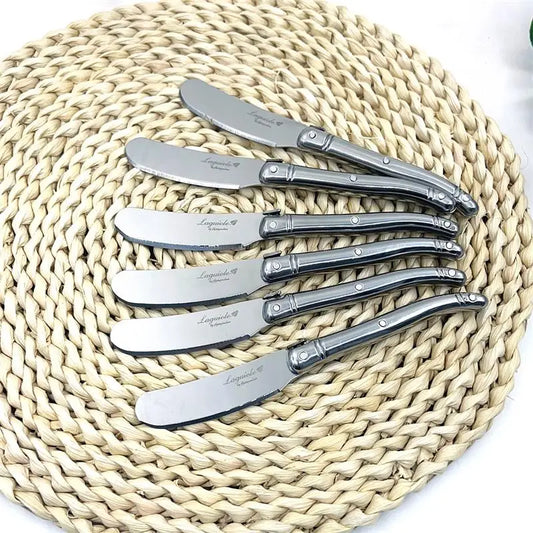 Laguiole Butter Spreaders Cheese Knives Stainless Steel Butter Knife Kitchen Silverware Restaurant Bar Cheese Tools Kid 4-10pcs