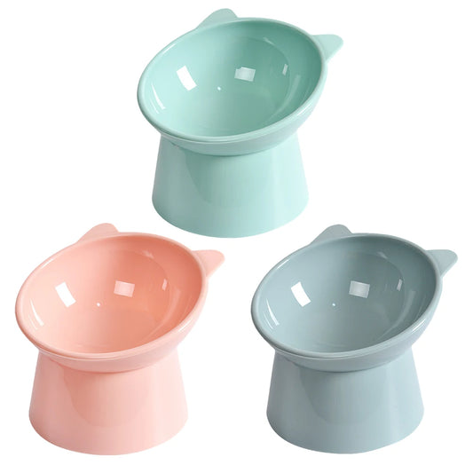 Tilted Cat Food Bowl Elevated Cat Bowl Ergonomic Raised Cat Food Bowl Anti Vomiting Plastic Feeding Bowl for Cats Dogs (Copy)