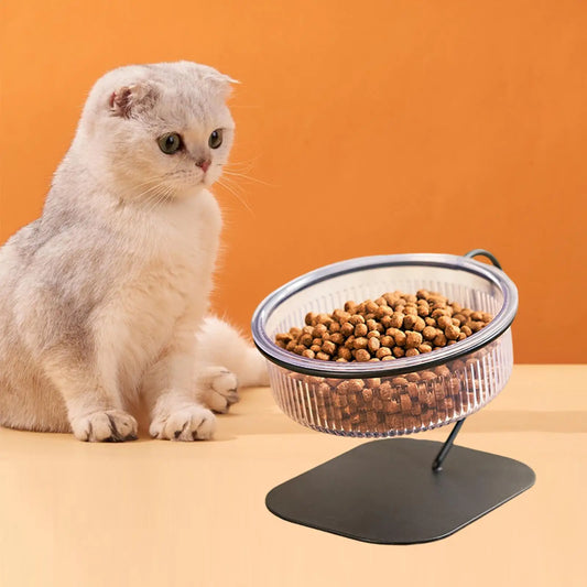 Raised Cat Food Bowl Drinking Bowl Pet Feeder Removable for Indoor Cats